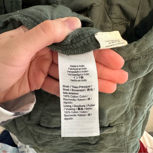 Madewell Corduroy Quilted Mini Skirt in simply sage green - Picture 9 of 9